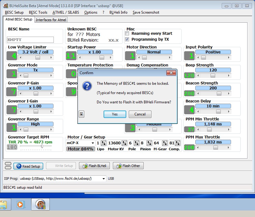 4_techfreak_blheli_13_DYS_SN20A_SN16A_USBASP_1wire_flash