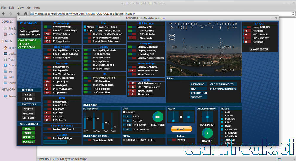 techfreak_RCX_H250CF_PCB_mini_fpv_drone_quadcopter_minimOSD_GUI